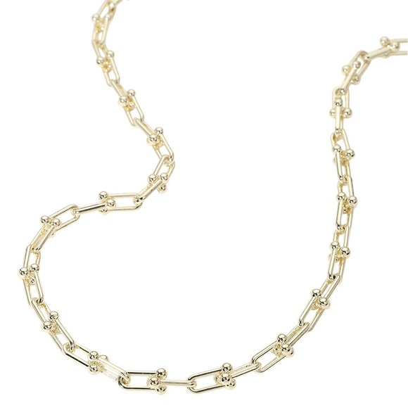 14KGP Hardware Link Chain Necklace - Picture 2 of 3